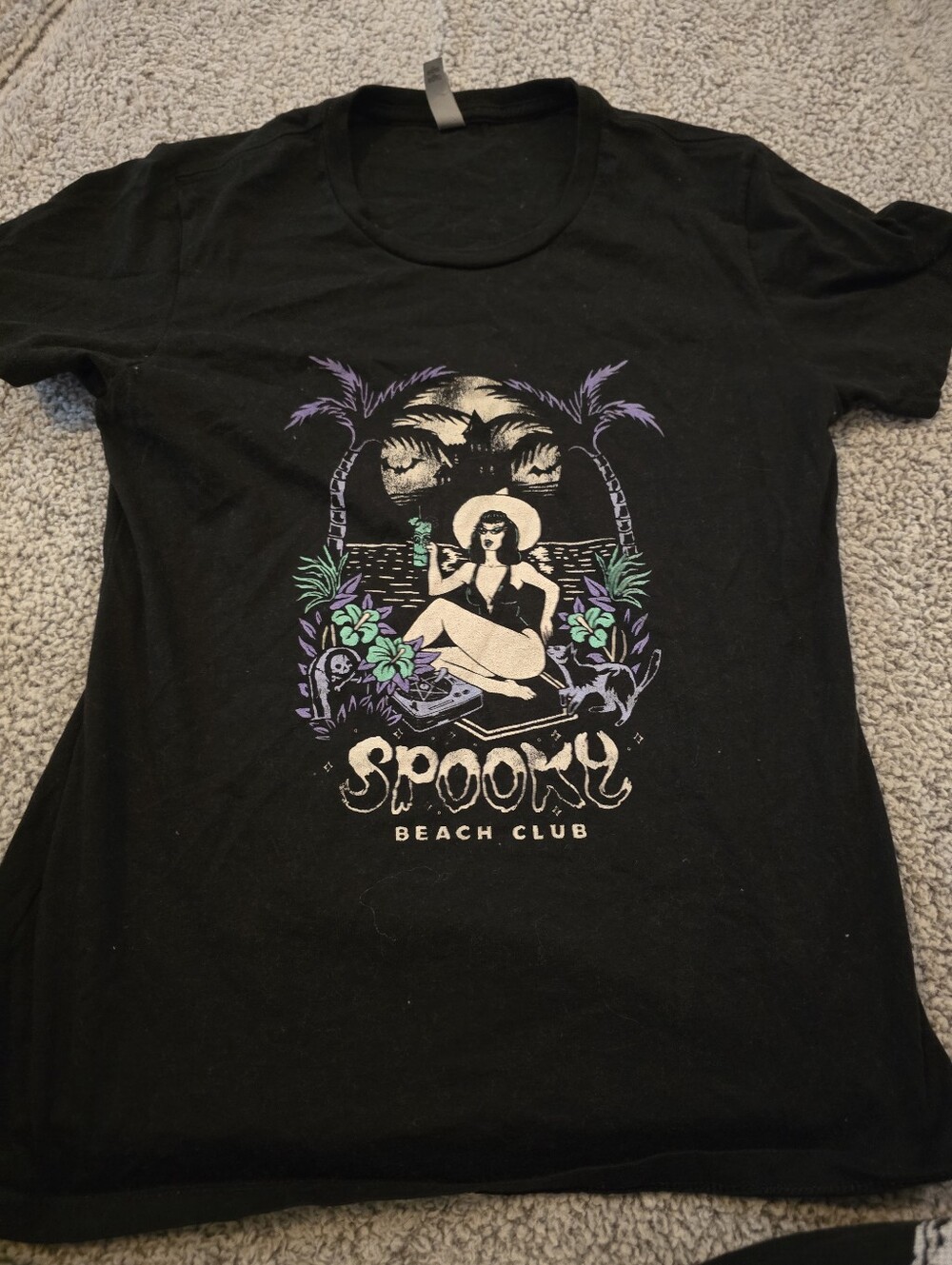 Next Level L Spooky Beach Club Graphic Tee